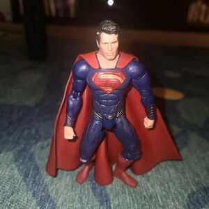 Superhero Action Figure with Red Cape